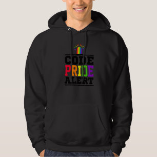 Code Pride Alert Bisexual Lesbian Love Asexual Tra Hoodie