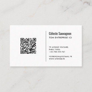 Code QR - Modèle de carte de visite  Business Card