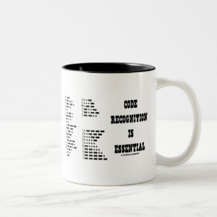 Code Recognition Is Essential (Morse Code) Two-Tone Coffee Mug
