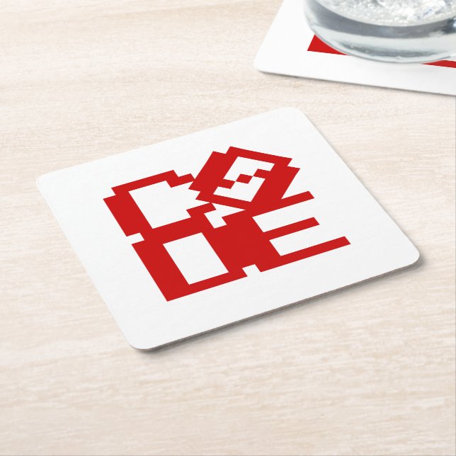 CODE SQUARE PAPER COASTER (Angled)