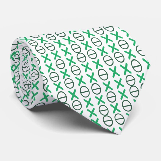 CODE Strings Green Retro on any Colour Tie (Rolled)