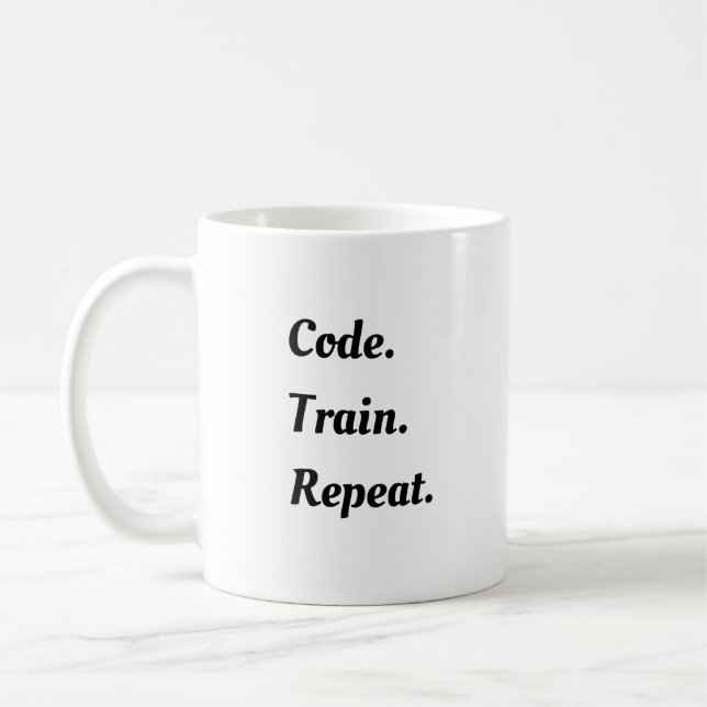 Code Train Repeat AI Engineer Mug – Machine  (Left)