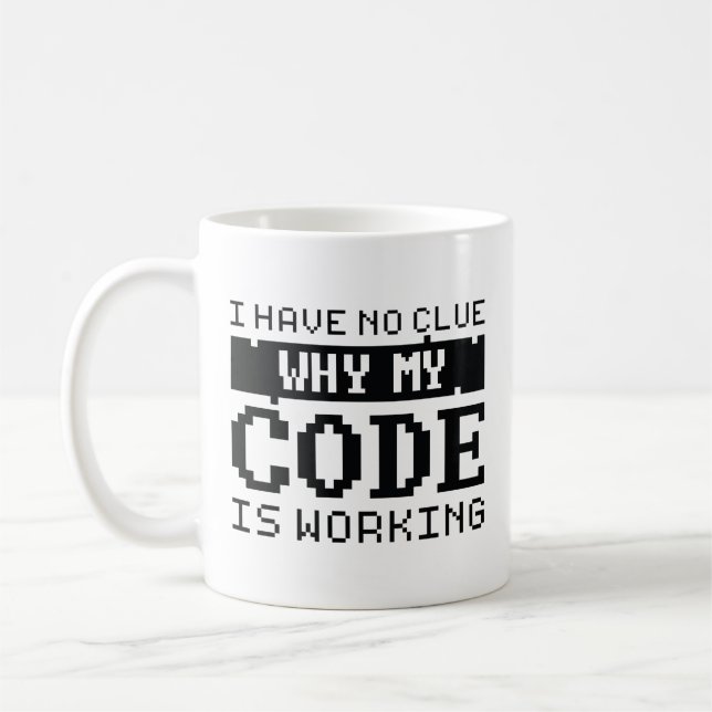 Code Working Coffee Mug (Left)