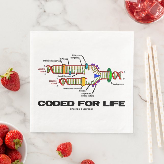 Coded For Life DNA Replication Napkin (Insitu)