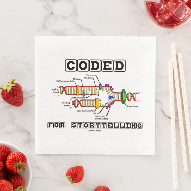 Coded For Storytelling DNA Replication Napkin (Insitu)