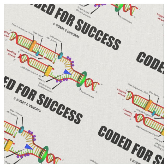 Coded For Success Biology DNA Replication Fabric (Close Up)