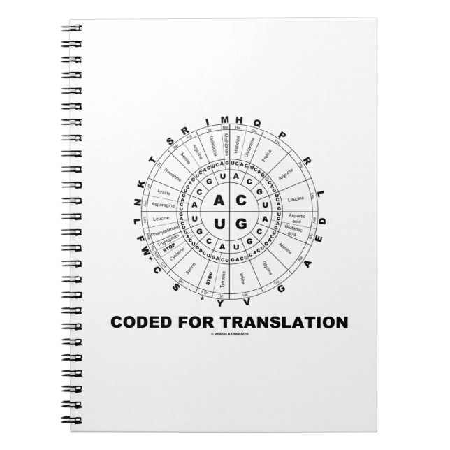 Coded For Translation (RNA Codon Wheel) Notebook (Front)