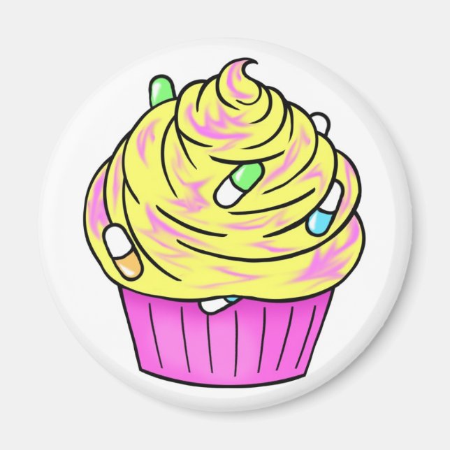 codeine cupcake magnet (Front)