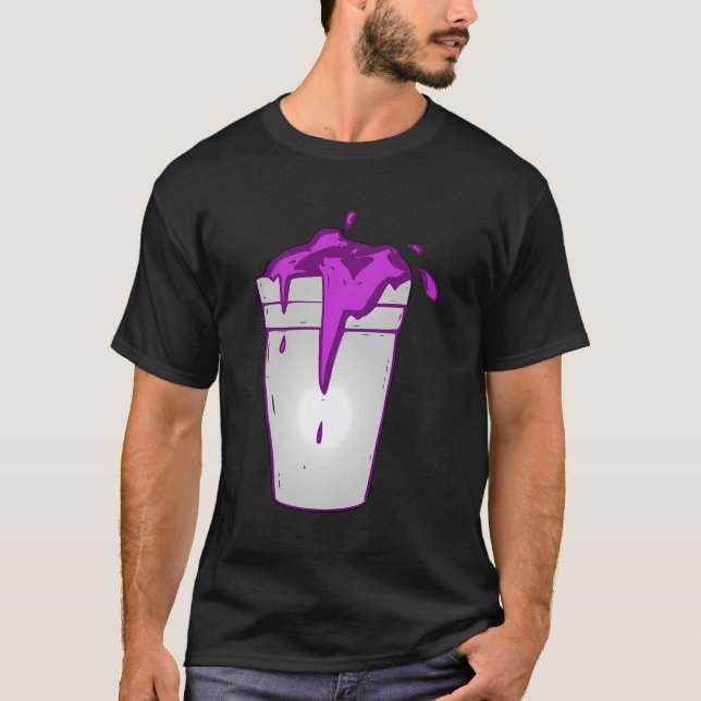 Codeine Lean Double Cup Styrofoam Purple Drank Cou T-Shirt (Front)