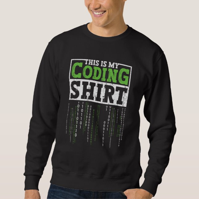 Coder Apparel This Is My Coding  Programmer Geek M Sweatshirt (Front)