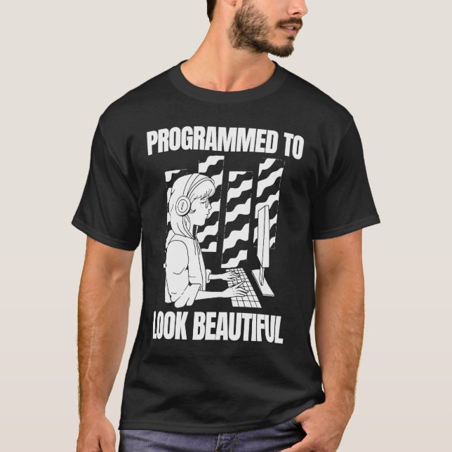 Coder Beautiful Developer  Software Programming Pr T-Shirt (Front)