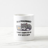 Coder Cat Programmer Funny Computer Scientist