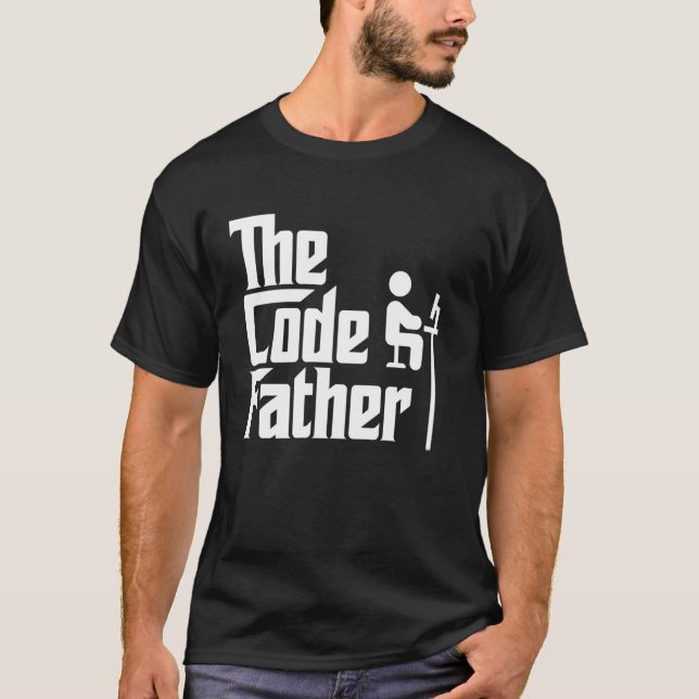 Coder Code Father Funny Programming Computer Scien T-Shirt (Front)