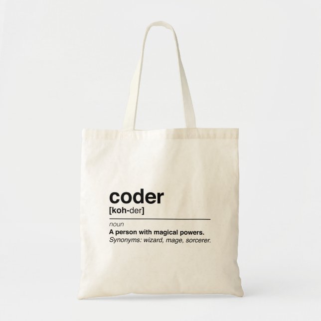 Coder definition tote bag (Front)
