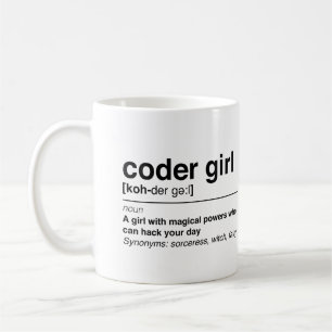 Coder girl coffee mug