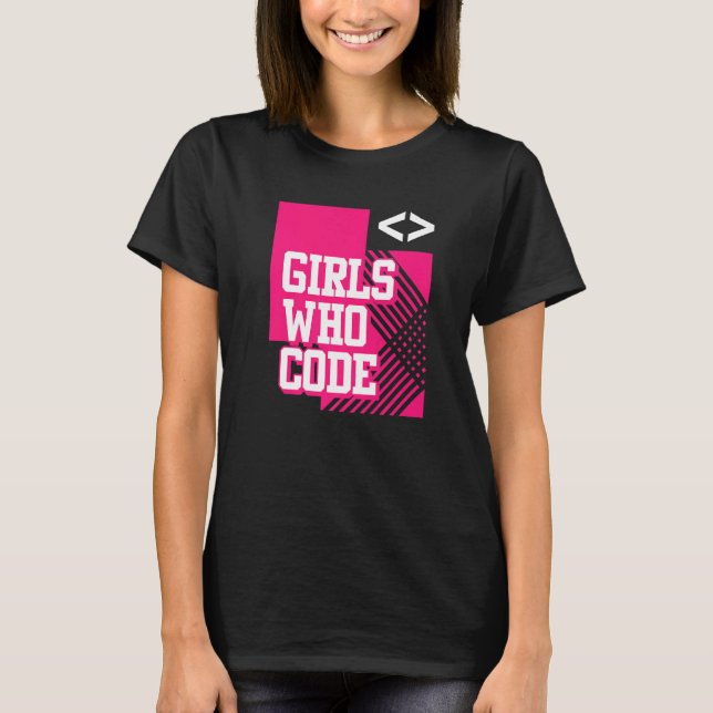 Coder Girls Programming - Software Developer Progr T-Shirt (Front)