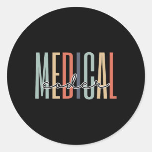 Coder Healthcare Worker Appreciation Graduation Classic Round Sticker