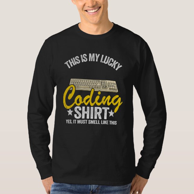 Coder Jokes Geek Computer Programmer This Is My Lu T-Shirt (Front)