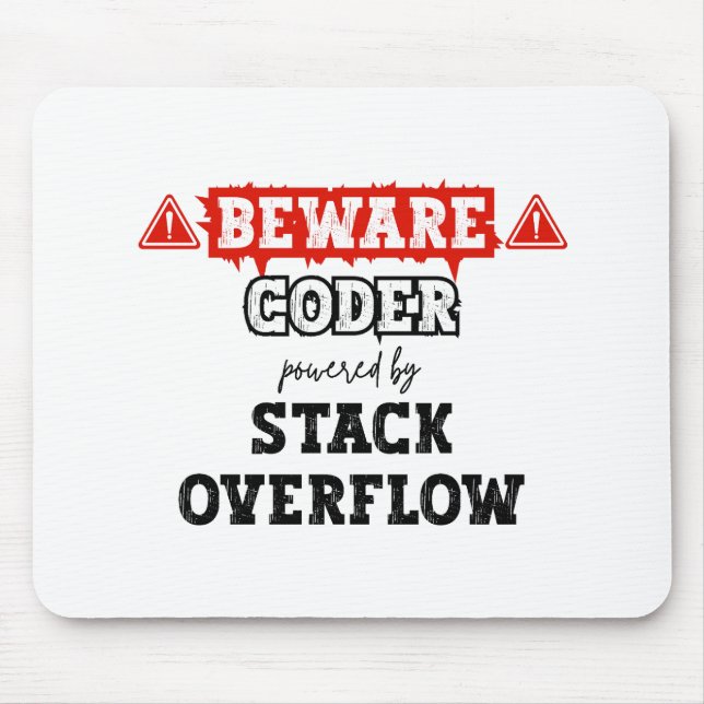 Coder Powered By Stack Overflow | Programming Mouse Pad (Front)