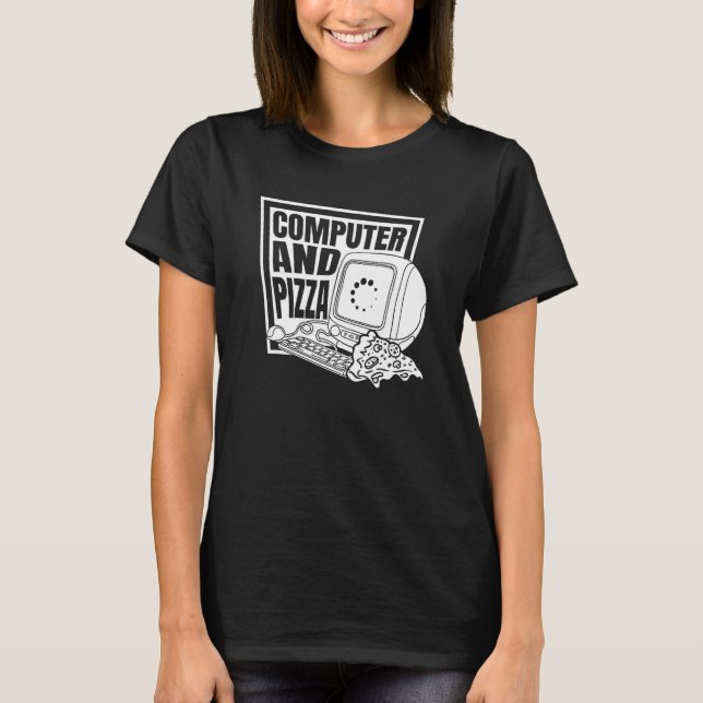Coder Software  Coding Developer Pizza Programmer T-Shirt (Front)