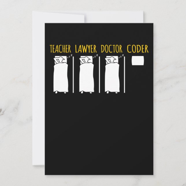 Coder Technical Computer IT Coding Programmer Grap Thank You Card (Front)