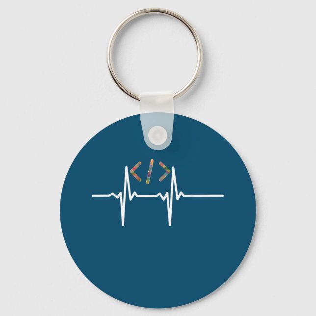 Coders Funny | Computer Software Programmer Coding Key Ring (Front)
