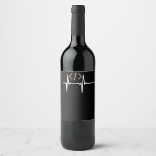 Coders Funny Computer Software Programmer Coding Wine Label