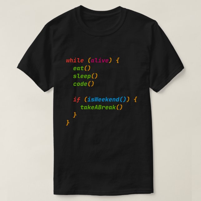 Coder's Life Cycle T-shirt (Design Front)