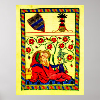 Codex Manesse - Heidelberg - Konrad von Altstetten Poster