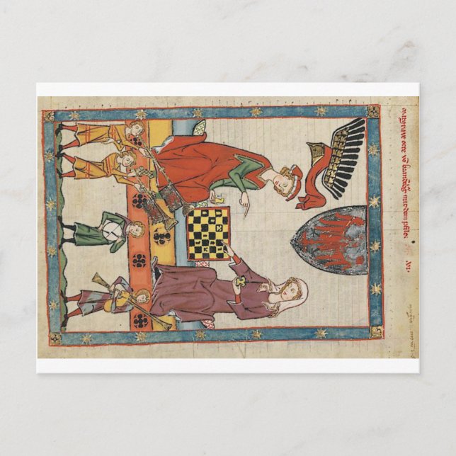 Codex Manesse - Markgraf Otto von Brandenburg Post Postcard (Front)