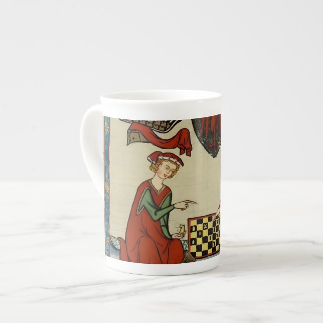 Codex Manesse Mediaeval Chess Players Bone Chin Mu China Mug (Front Left)