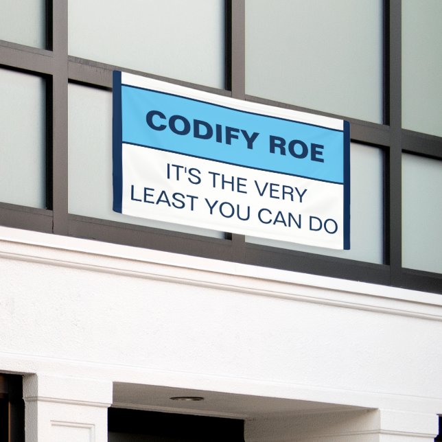 Codify Roe It's the Least You Can Do Congress Banner (Outside Building)