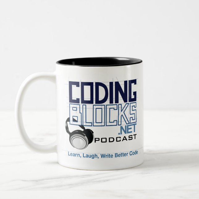 Coding Blocks Two-Tone Coffee Mug (Left)