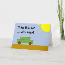 Coding Card for Kids (JavaScript program inside)