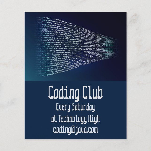 Coding Club Coding camp coding for kids Flyer (Front)