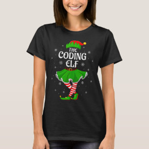 Coding Elf Christmas Family Girls Women Elf Squad T-Shirt