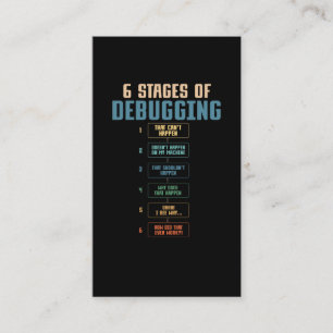 Coding Humor Debugging Programming Bug Coder Business Card