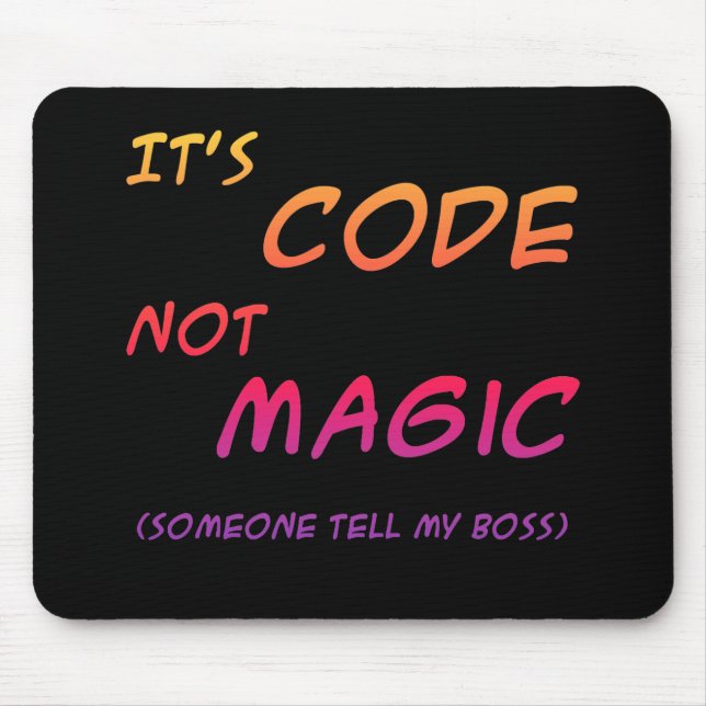 Coding Humour Mouse Pad (Front)