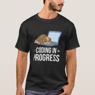 Coding In Progress Coder Programmer Computer Nerd T-Shirt