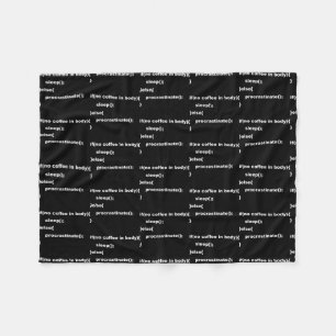 Coding Programmer Java Javascript Procrastination Fleece Blanket