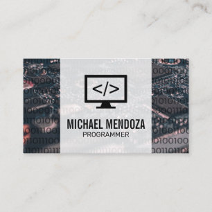 Coding Zeros and Ones   CPU Circuit Board Business Card