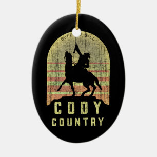 Cody Country Wyoming Ceramic Ornament