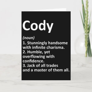 Cody Definition Personalized Name Funny Birthday G Card