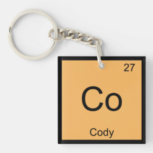 Cody Name Chemistry Element Periodic Table Key Ring