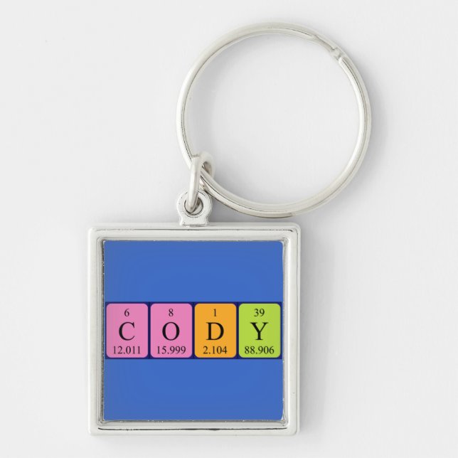 Cody periodic table name keyring (Front)