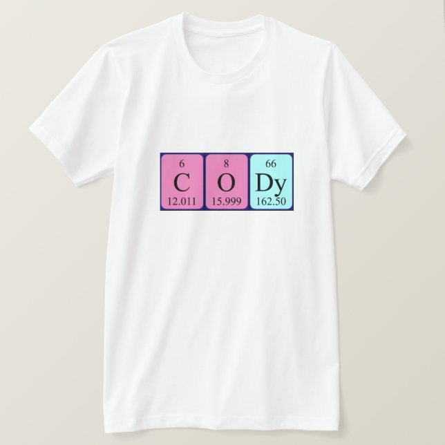 Cody periodic table name shirt (Design Front)