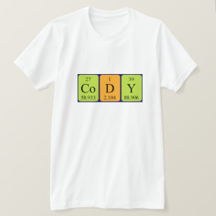 Cody periodic table name shirt