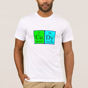 Cody periodic table name shirt