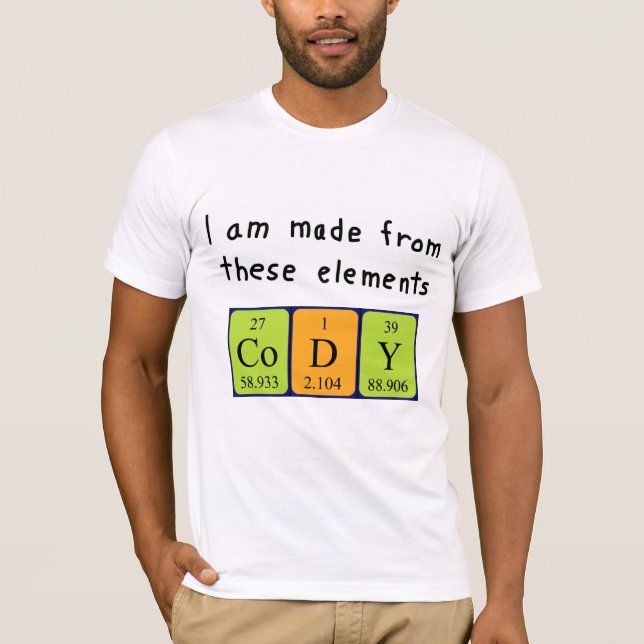 Cody periodic table name shirt (Front)