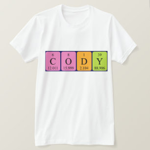 Cody periodic table name shirt